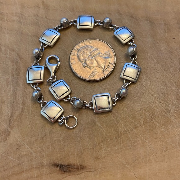 Pearl and 925 sterling silver Baroni Bracelet - Picture 3 of 9